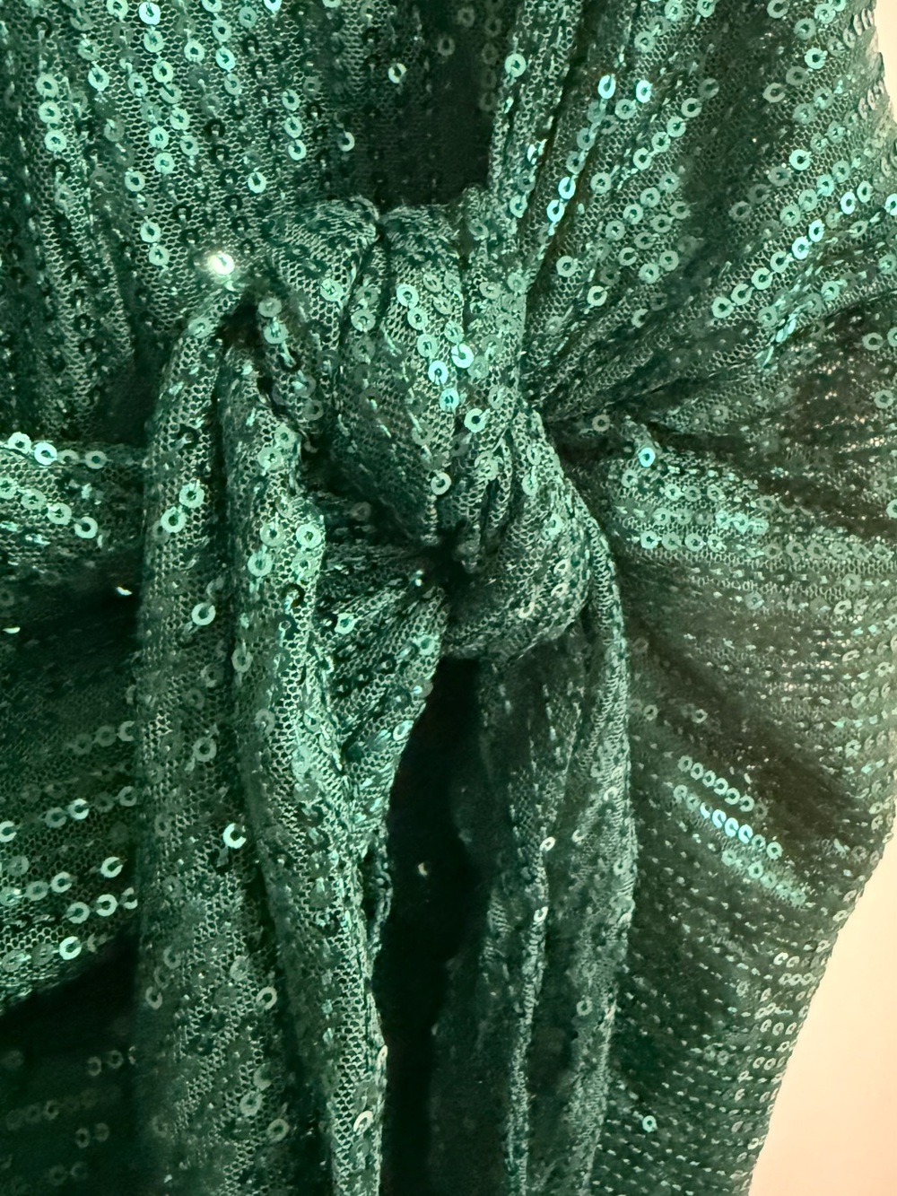 NWT Grace Karin Emerald Green Sequin One Shoulder Cocktail Dress L - Picture 4 of 12